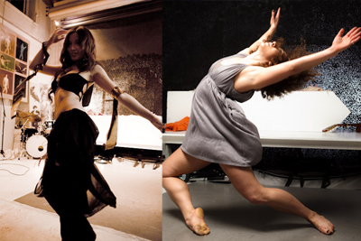 Dancers performing at Art Salon Party