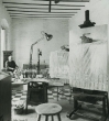 Santiao del Campo en el taller de su casa. Sevilla, 1983